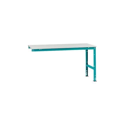4045916072679 - AU60915021 Arbeits-Anbautisch UNIVERSAL Standard mit Melaminplatte BxTxH = 1750 x 1000 x 760-870 mm Wasserblau 4045916072679 - AU60915021 Arbeits-Anbautisch UNIVERSAL Standard mit Melaminplatte BxTxH = 1750 x 1000 x 760-870 mm Wasserblau