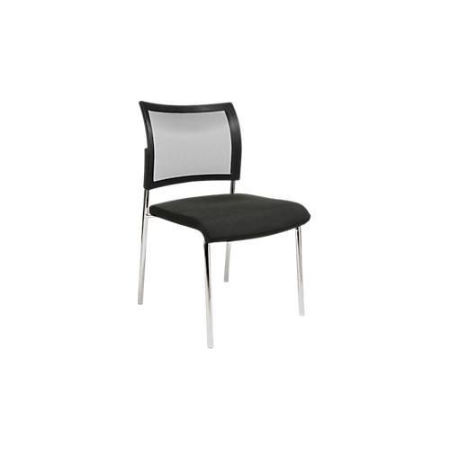 4014296362465 - Besucherstuhl 4-Fuß Netz ohne Armlehnen im 2er-Set schwarz 4014296362465 - Besucherstuhl 4-Fuß Netz ohne Armlehnen im 2er-Set schwarz