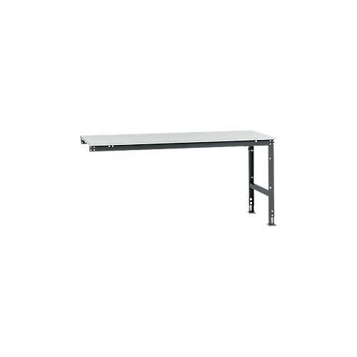 4045916077612 - AU61217016 Arbeits-Anbautisch UNIVERSAL Standard mit Melaminplatte BxTxH = 2000 x 1000 x 760-870 mm Anthrazit 4045916077612 - AU61217016 Arbeits-Anbautisch UNIVERSAL Standard mit Melaminplatte BxTxH = 2000 x 1000 x 760-870 mm Anthrazit