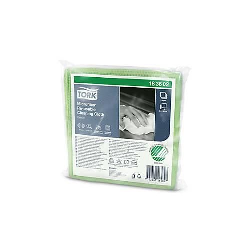7322541265827 - Tork® Microfaser Reinigungstücher 183602 fusselarm 6 Tücher wiederverwendbar L 150 x B 150 mm grün 7322541265827 - Tork® Microfaser Reinigungstücher 183602 fusselarm 6 Tücher wiederverwendbar L 150 x B 150 mm grün