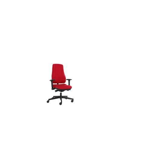 4016849573915 - Bürostuhl LEANOS V ERGO Synchronmechanik ohne Armlehnen hohe Rückenlehne rot schwarz 4016849573915 - Bürostuhl LEANOS V ERGO Synchronmechanik ohne Armlehnen hohe Rückenlehne rot schwarz
