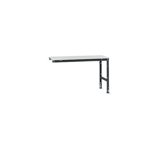 4045916080834 - AU60577016 Arbeits-Anbautisch UNIVERSAL Standard mit Kunststoffplatte BxTxH = 1500 x 800 x 760-870 mm Anthrazit