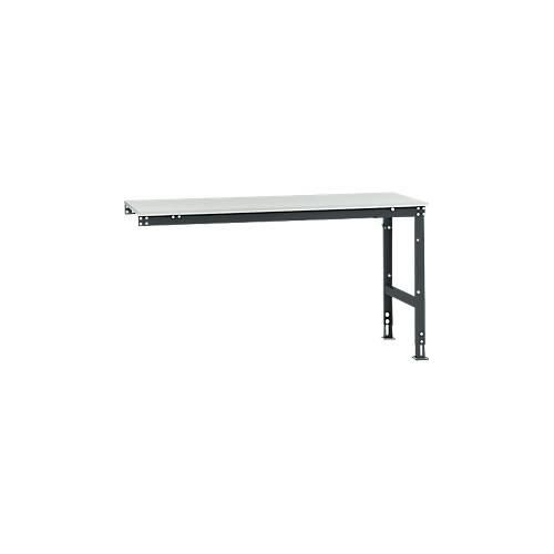4045916081152 - AU60877016 Arbeits-Anbautisch UNIVERSAL Standard mit Kunststoffplatte BxTxH = 1750 x 800 x 760-870 mm Anthrazit 4045916081152 - AU60877016 Arbeits-Anbautisch UNIVERSAL Standard mit Kunststoffplatte BxTxH = 1750 x 800 x 760-870 mm Anthrazit