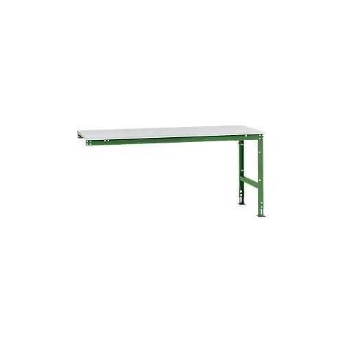 4045916077605 - AU61216011 Arbeits-Anbautisch UNIVERSAL Standard mit Melaminplatte BxTxH = 2000 x 1000 x 760-870 mm Resedagrün (RAL 6011) 4045916077605 - AU61216011 Arbeits-Anbautisch UNIVERSAL Standard mit Melaminplatte BxTxH = 2000 x 1000 x 760-870 mm Resedagrün (RAL 6011)