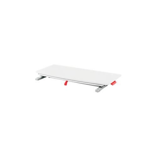 4002432129430 - Ergo Cosy Ergonomischer Höhenverstellbarer Sitz-Stehschreibtischaufsatz 6532 Mit ausziehbarer Tastaturablage ABS Stahl 800 x 72-380 x 420 mm Grau 4002432129430 - Ergo Cosy Ergonomischer Höhenverstellbarer Sitz-Stehschreibtischaufsatz 6532 Mit ausziehbarer Tastaturablage ABS Stahl 800 x 72-380 x 420 mm Grau