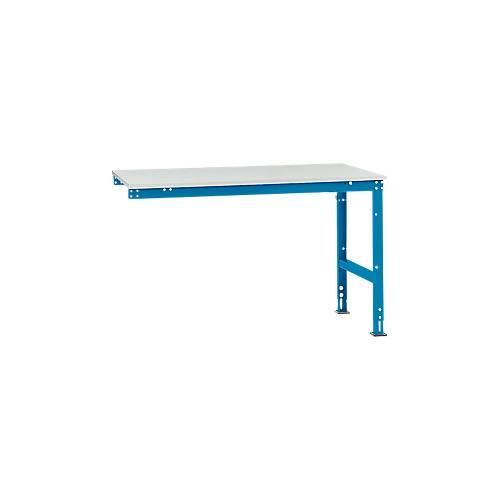 4045916080902 - AU60675012 Arbeits-Anbautisch UNIVERSAL Standard mit Kunststoffplatte BxTxH = 1500 x 1000 x 760-870 mm Licht-Blau (RAL 5012) 4045916080902 - AU60675012 Arbeits-Anbautisch UNIVERSAL Standard mit Kunststoffplatte BxTxH = 1500 x 1000 x 760-870 mm Licht-Blau (RAL 5012)