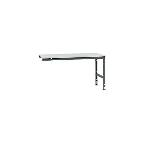 4045916081251 - AU60977016 Arbeits-Anbautisch UNIVERSAL Standard mit Kunststoffplatte BxTxH = 1750 x 1000 x 760-870 mm Anthrazit 4045916081251 - AU60977016 Arbeits-Anbautisch UNIVERSAL Standard mit Kunststoffplatte BxTxH = 1750 x 1000 x 760-870 mm Anthrazit
