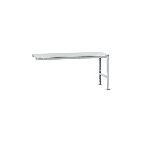 4045916081671 - AU61279006 Arbeits-Anbautisch UNIVERSAL Standard mit Kunststoffplatte BxTxH = 2000 x 1000 x 760-870 mm Alusilber 4045916081671 - AU61279006 Arbeits-Anbautisch UNIVERSAL Standard mit Kunststoffplatte BxTxH = 2000 x 1000 x 760-870 mm Alusilber