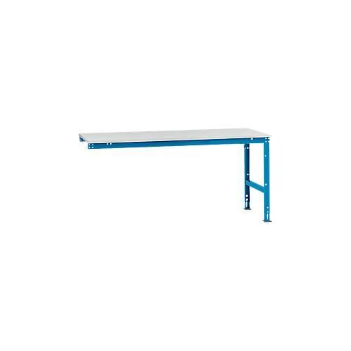 4045916081633 - AU61275012 Arbeits-Anbautisch UNIVERSAL Standard mit Kunststoffplatte BxTxH = 2000 x 1000 x 760-870 mm Licht-Blau (RAL 5012) 4045916081633 - AU61275012 Arbeits-Anbautisch UNIVERSAL Standard mit Kunststoffplatte BxTxH = 2000 x 1000 x 760-870 mm Licht-Blau (RAL 5012)