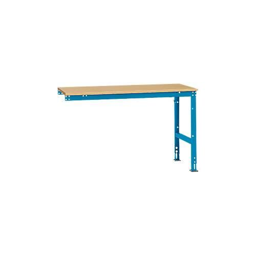 4045916104912 - AU60555012 Arbeits-Anbautisch UNIVERSAL Standard mit Multiplexplatte BxTxH = 1500 x 800 x 760-870 mm Licht-Blau (RAL 5012)