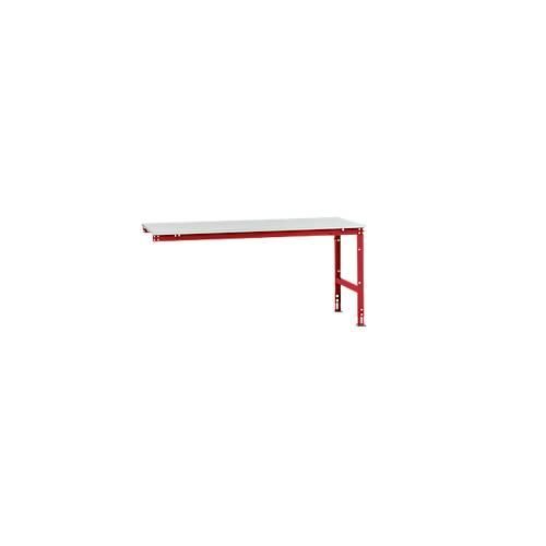 4045916081619 - AU61273003 Arbeits-Anbautisch UNIVERSAL Standard mit Kunststoffplatte BxTxH = 2000 x 1000 x 760-870 mm Rubin-Rot 4045916081619 - AU61273003 Arbeits-Anbautisch UNIVERSAL Standard mit Kunststoffplatte BxTxH = 2000 x 1000 x 760-870 mm Rubin-Rot