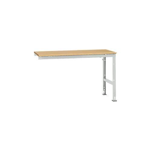 4045916000948 - AU60557035 Arbeits-Anbautisch UNIVERSAL Standard mit Multiplexplatte BxTxH = 1500 x 800 x 760-870 mm Lichtgrau (RAL 7035)