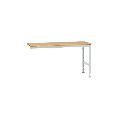 4045916000979 - AU60857035 Arbeits-Anbautisch UNIVERSAL Standard mit Multiplexplatte BxTxH = 1750 x 800 x 760-870 mm Lichtgrau (RAL 7035)