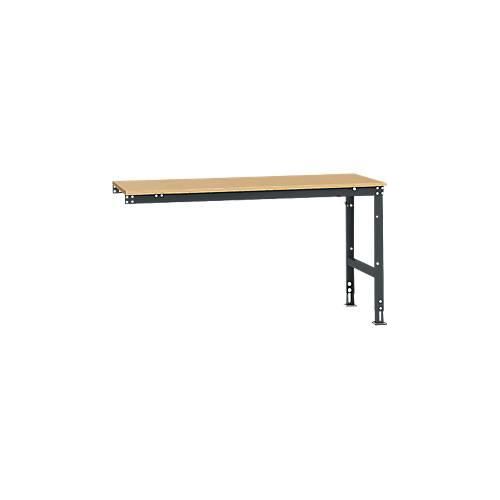 4045916105797 - AU60857016 Arbeits-Anbautisch UNIVERSAL Standard mit Multiplexplatte BxTxH = 1750 x 800 x 760-870 mm Anthrazit 4045916105797 - AU60857016 Arbeits-Anbautisch UNIVERSAL Standard mit Multiplexplatte BxTxH = 1750 x 800 x 760-870 mm Anthrazit