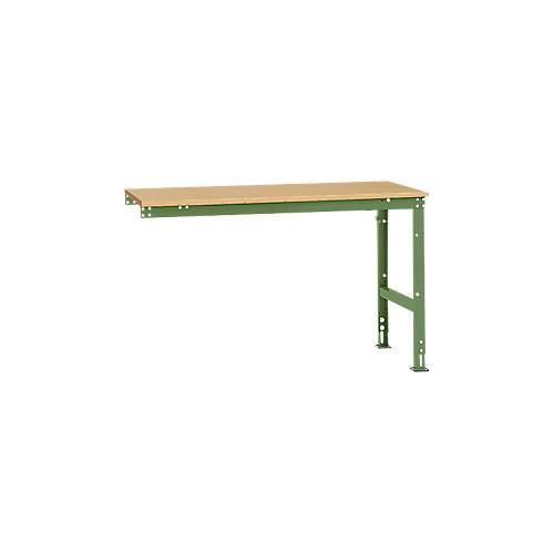 4045916104936 - AU60556011 Arbeits-Anbautisch UNIVERSAL Standard mit Multiplexplatte BxTxH = 1500 x 800 x 760-870 mm Resedagrün (RAL 6011)