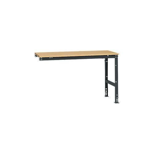 4045916104943 - AU60557016 Arbeits-Anbautisch UNIVERSAL Standard mit Multiplexplatte BxTxH = 1500 x 800 x 760-870 mm Anthrazit 4045916104943 - AU60557016 Arbeits-Anbautisch UNIVERSAL Standard mit Multiplexplatte BxTxH = 1500 x 800 x 760-870 mm Anthrazit