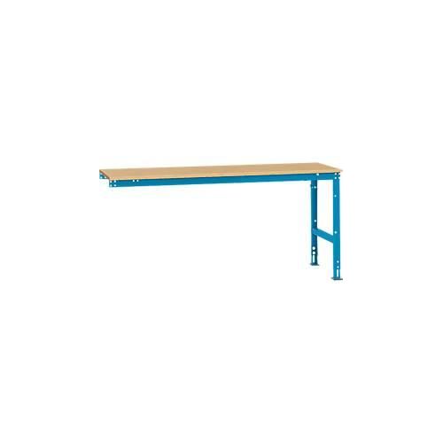 4045916105452 - AU61155012 Arbeits-Anbautisch UNIVERSAL Standard mit Multiplexplatte BxTxH = 2000 x 800 x 760-870 mm Licht-Blau (RAL 5012)