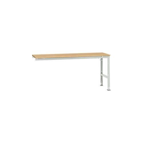 4045916001006 - AU61157035 Arbeits-Anbautisch UNIVERSAL Standard mit Multiplexplatte BxTxH = 2000 x 800 x 760-870 mm Lichtgrau (RAL 7035)