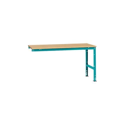 4045916105247 - AU60955021 Arbeits-Anbautisch UNIVERSAL Standard mit Multiplexplatte BxTxH = 1750 x 1000 x 760-870 mm Wasserblau 4045916105247 - AU60955021 Arbeits-Anbautisch UNIVERSAL Standard mit Multiplexplatte BxTxH = 1750 x 1000 x 760-870 mm Wasserblau