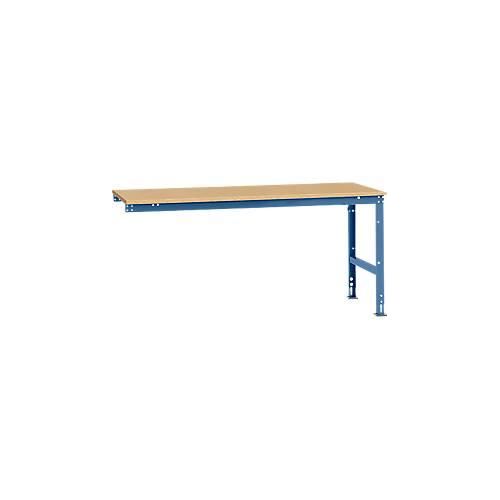 4045916105544 - AU61255007 Arbeits-Anbautisch UNIVERSAL Standard mit Multiplexplatte BxTxH = 2000 x 1000 x 760-870 mm Brillantblau (RAL 5007) 4045916105544 - AU61255007 Arbeits-Anbautisch UNIVERSAL Standard mit Multiplexplatte BxTxH = 2000 x 1000 x 760-870 mm Brillantblau (RAL 5007)