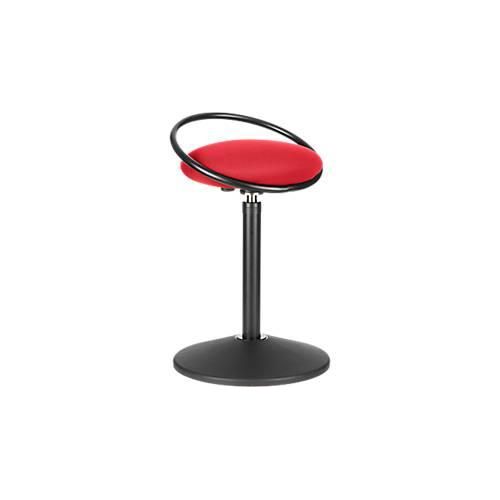 4250510891841 - Sitzhocker ROVO SOLO mit Ring 3D-Gestrick schwarz rot