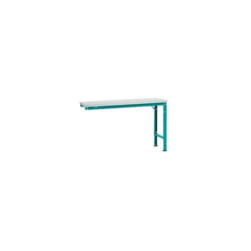 4045916150612 - Ansatztisch UNIVERSAL Spezial 1500 x 800 mm Melamin lichtgrau wasserblau 4045916150612 - Ansatztisch UNIVERSAL Spezial 1500 x 800 mm Melamin lichtgrau wasserblau