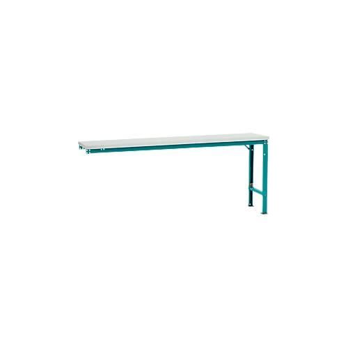 4045916151251 - AU81115021 Arbeits-Anbautisch UNIVERSAL Spezial mit Melaminplatte BxTxH = 2000 x 800 x 722-1022 mm Wasserblau 4045916151251 - AU81115021 Arbeits-Anbautisch UNIVERSAL Spezial mit Melaminplatte BxTxH = 2000 x 800 x 722-1022 mm Wasserblau