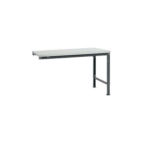 4045916150735 - AU80617016 Arbeits-Anbautisch UNIVERSAL Spezial mit Melaminplatte BxTxH = 1500 x 1000 x 722-1022 mm Anthrazit 4045916150735 - AU80617016 Arbeits-Anbautisch UNIVERSAL Spezial mit Melaminplatte BxTxH = 1500 x 1000 x 722-1022 mm Anthrazit