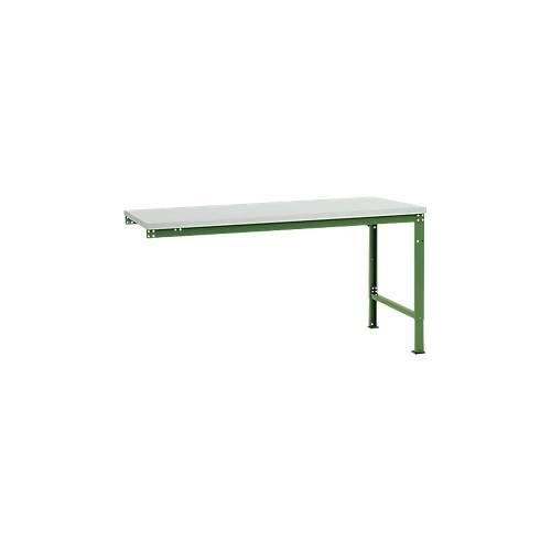 4045916151046 - AU80916011 Arbeits-Anbautisch UNIVERSAL Spezial mit Melaminplatte BxTxH = 1750 x 1000 x 722-1022 mm Resedagrün (RAL 6011)