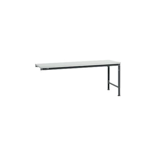 4045916151374 - AU81217016 Arbeits-Anbautisch UNIVERSAL Spezial mit Melaminplatte BxTxH = 2000 x 1000 x 722-1022 mm Anthrazit 4045916151374 - AU81217016 Arbeits-Anbautisch UNIVERSAL Spezial mit Melaminplatte BxTxH = 2000 x 1000 x 722-1022 mm Anthrazit