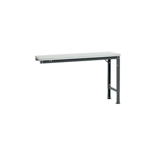 4045916152852 - Ansatztisch UNIVERSAL Spezial 1500 x 800 mm Kunststoff lichtgrau anthrazit