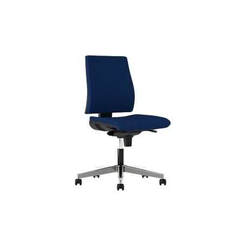 5901747083026 - Bürostuhl INTRATA Synchronmechanik ohne Armlehnen Muldensitz mit Knierolle bis 110 kg Aluminium blau 5901747083026 - Bürostuhl INTRATA Synchronmechanik ohne Armlehnen Muldensitz mit Knierolle bis 110 kg Aluminium blau