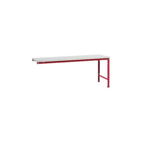 4045916153545 - AU81273003 Arbeits-Anbautisch UNIVERSAL Spezial mit Kunststoffplatte BxTxH = 2000 x 1000 x 722-1022 mm Rubin-Rot 4045916153545 - AU81273003 Arbeits-Anbautisch UNIVERSAL Spezial mit Kunststoffplatte BxTxH = 2000 x 1000 x 722-1022 mm Rubin-Rot