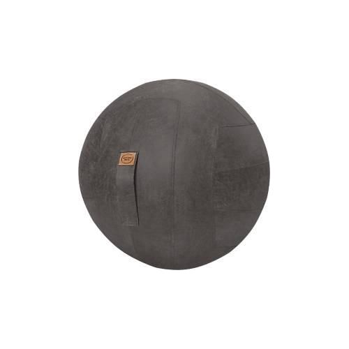 4005380455804 - Sitzball FRANKIE Lederimitat in Vintage-Optik PVC-Innenball Trageschlaufe anthrazit 4005380455804 - Sitzball FRANKIE Lederimitat in Vintage-Optik PVC-Innenball Trageschlaufe anthrazit