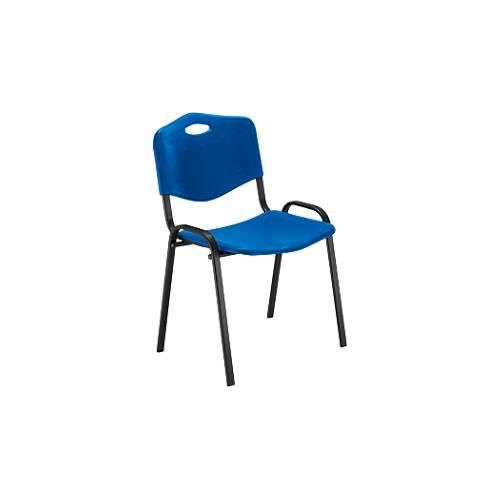 5901747582314 - NowyStyl Besucherstuhl H 470 mm x B 460 mm x T 410 mm Kunststoff mit Stahlgestell Antikratzfüße stapelbar schwarz-blau 5901747582314 - NowyStyl Besucherstuhl H 470 mm x B 460 mm x T 410 mm Kunststoff mit Stahlgestell Antikratzfüße stapelbar schwarz-blau