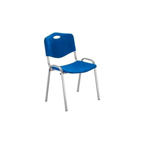 5901747582352 - NowyStyl Besucherstuhl H 470 mm x B 460 mm x T 410 mm Kunststoff mit Stahlgestell Antikratzfüße stapelbar aluminium-blau 5901747582352 - NowyStyl Besucherstuhl H 470 mm x B 460 mm x T 410 mm Kunststoff mit Stahlgestell Antikratzfüße stapelbar aluminium-blau