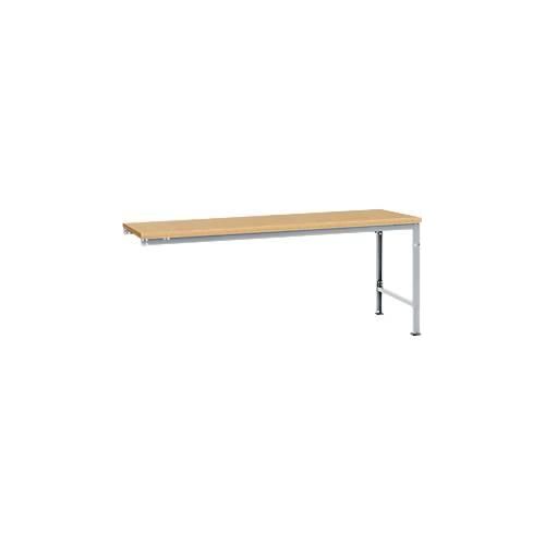 4045916158236 - AU81259006 Arbeits-Anbautisch UNIVERSAL Spezial mit Multiplexplatte BxTxH = 2000 x 1000 x 722-1022 mm Alusilber