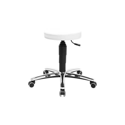 4014296918686 - Laborhocker Tec 70 desinfektionsmittelbeständig gepolstert Hartbodenrollen Ø 35 x H 390 – 520 mm weiss