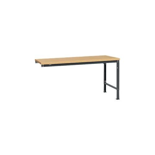 4045916157918 - AU80957016 Arbeits-Anbautisch UNIVERSAL Spezial mit Multiplexplatte BxTxH = 1750 x 1000 x 722-1022 mm Anthrazit