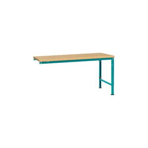 4045916157895 - AU80955021 Arbeits-Anbautisch UNIVERSAL Spezial mit Multiplexplatte BxTxH = 1750 x 1000 x 722-1022 mm Wasserblau 4045916157895 - AU80955021 Arbeits-Anbautisch UNIVERSAL Spezial mit Multiplexplatte BxTxH = 1750 x 1000 x 722-1022 mm Wasserblau