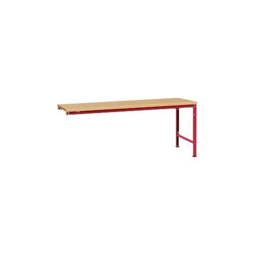 4045916158175 - AU81253003 Arbeits-Anbautisch UNIVERSAL Spezial mit Multiplexplatte BxTxH = 2000 x 1000 x 722-1022 mm Rubin-Rot