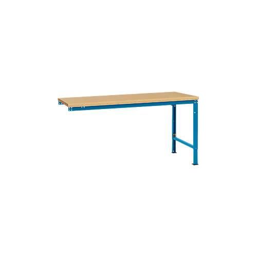 4045916157888 - AU80955012 Arbeits-Anbautisch UNIVERSAL Spezial mit Multiplexplatte BxTxH = 1750 x 1000 x 722-1022 mm Licht-Blau (RAL 5012)