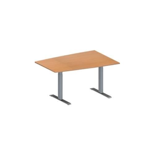 4251898815412 - Genius Konferenztisch MODENA FLEX Tonne T-Fuß Rechteckrohr B 1400 x T 1000 x H 650-850 mm Buche weißaluminium RAL 9006 4251898815412 - Genius Konferenztisch MODENA FLEX Tonne T-Fuß Rechteckrohr B 1400 x T 1000 x H 650-850 mm Buche weißaluminium RAL 9006
