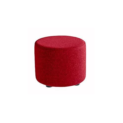 5901747083439 - Sitzhocker TAPA Round Sperrholz gepolstert Schurwolle-Bezug rot