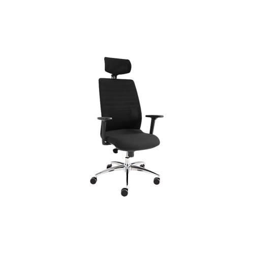 4014296902302 - Select Bürostuhl SSI Proline Edition 10 mit Armlehnen Punktsynchronmechanik Bandscheibensitz Kopfstütze schwarz alusilber 4014296902302 - Select Bürostuhl SSI Proline Edition 10 mit Armlehnen Punktsynchronmechanik Bandscheibensitz Kopfstütze schwarz alusilber