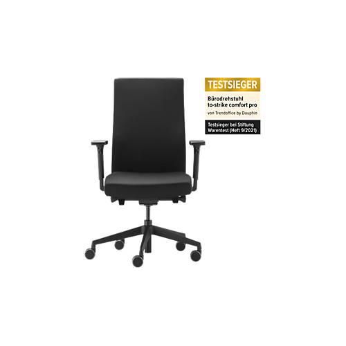 4260749141006 - Trendoffice Trend Office Strike Bürostuhl Synchronmechanismus Stoff 2D Armlehnen Schwarz 125 kg SC 9248 NL6