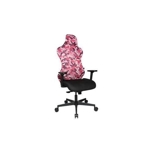 4014296953717 - Bürostuhl Sitness RS Sport Camouflage mit Armlehnen 3D-Synchronmechanik Muldensitz Kopfstütze pink schwarz 4014296953717 - Bürostuhl Sitness RS Sport Camouflage mit Armlehnen 3D-Synchronmechanik Muldensitz Kopfstütze pink schwarz
