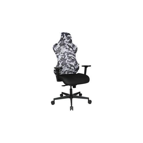 4014296953700 - Bürostuhl Sitness RS Sport Camouflage mit Armlehnen 3D-Synchronmechanik Muldensitz Kopfstütze grauweiß schwarz 4014296953700 - Bürostuhl Sitness RS Sport Camouflage mit Armlehnen 3D-Synchronmechanik Muldensitz Kopfstütze grauweiß schwarz