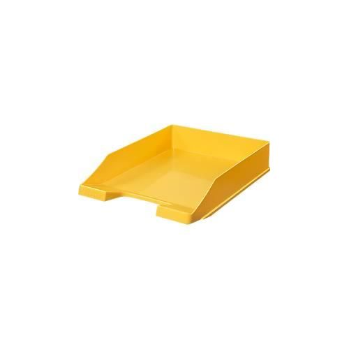 4012473112841 - Ablagekorb Klassik für Format A4 C4 mit Beschriftungsfeld stapelbar B 255 x T 348 x H 65 mm Kunststoff gelb 10 Stück