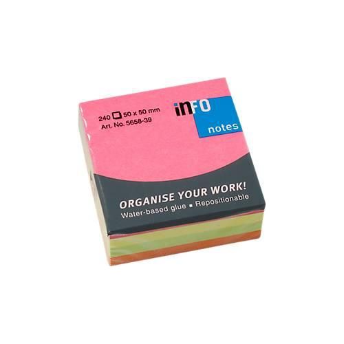 4044355771471 - INFO Haftnotizen Brillant 50 mm x 50 mm 1 x 240 Blatt gelb orange grün pink 4044355771471 - INFO Haftnotizen Brillant 50 mm x 50 mm 1 x 240 Blatt gelb orange grün pink